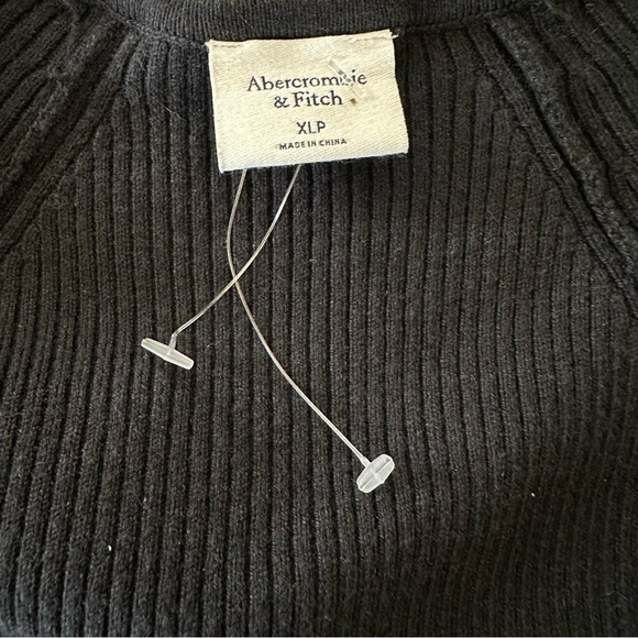 NWOT Abercrombie and Fitch Long-sleeve Cutout Midi Sweater Dress Black XL Petite - Picture 8 of 10